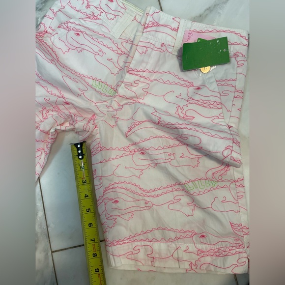 NWT Lilly Pulitzer Resort Fit Alligator Embroidered 9” Bermuda shorts size 2 - Picture 5 of 9